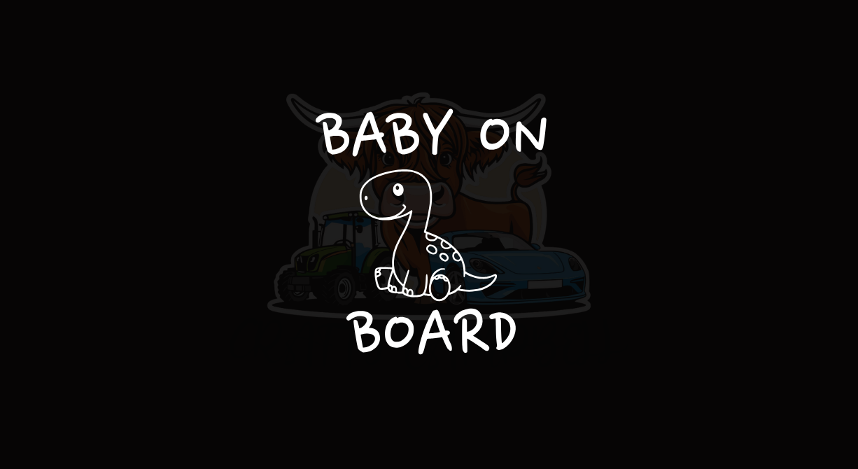 Baby on Board Dino
