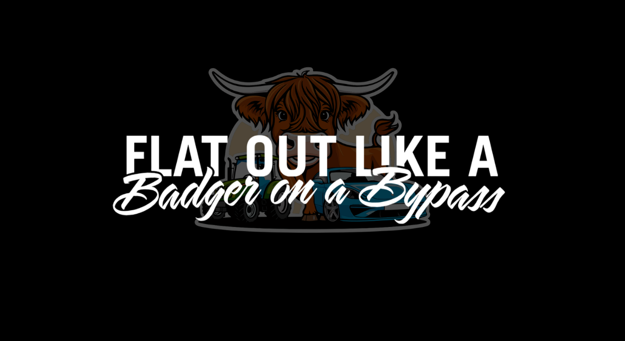 Flat Out Like A Badger Sticker